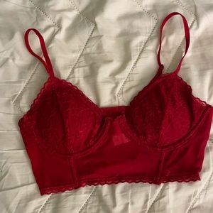 Sexy Lace Red Garage Bustier